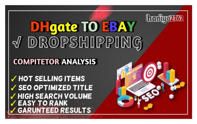 Gig Preview - Do dhgate to ebay dropshipping product listings