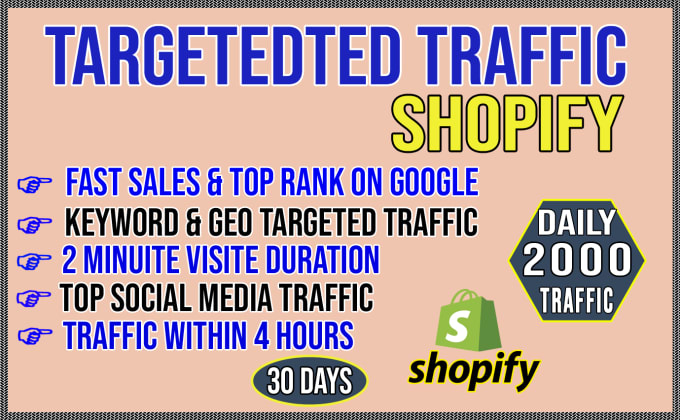 Gig Preview - Do viral shopify promotion to drive niche targeted organic website traffic