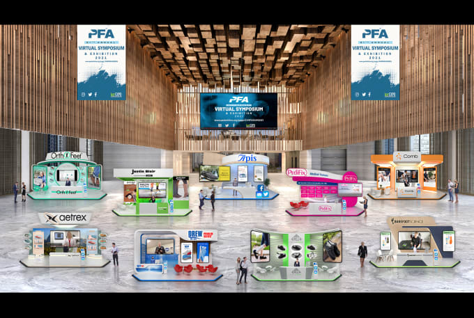 Gig Preview - Design your 3d virtual exhibition stand booth expo stall kiosk lobby conference