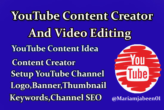 Gig Preview - Be your youtube video content creator and channel manager