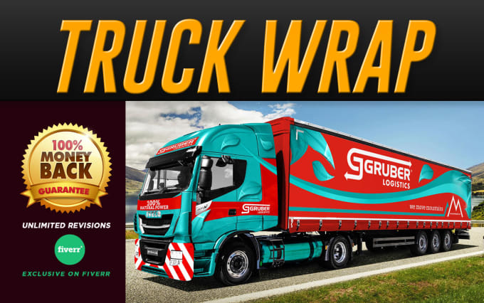 Gig Preview - Design premium quality truck, food truck wrap, trailer wraps