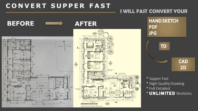 Gig Preview - Convert your hand sketch to PDF  or jpg