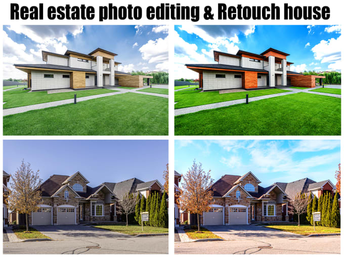 Gig Preview - Exterior, interior real estate photo editing, retouch house