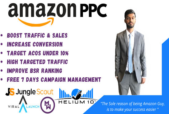 Gig Preview - Set up and manage your amazon ppc campaign advertising ads