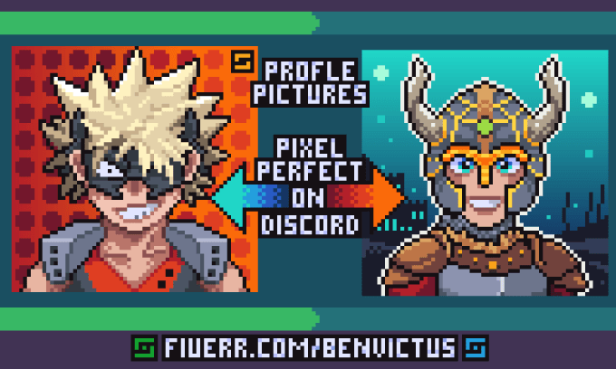 Gig Preview - Draw profile pictures and portraits in pixel art