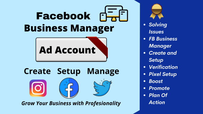 Bestseller - fix up issues or setup facebook business manager and page