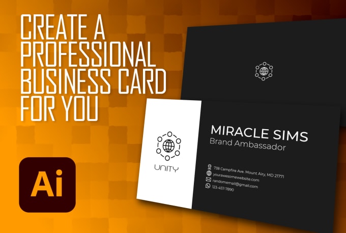 Gig Preview - Design a luxury real estate business card for you