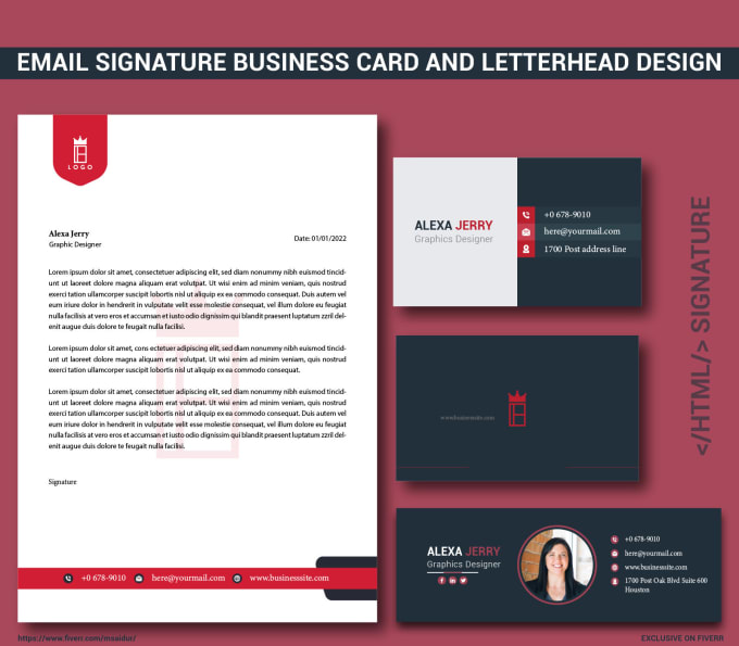 Bestseller - make business card letterhead and email signature design