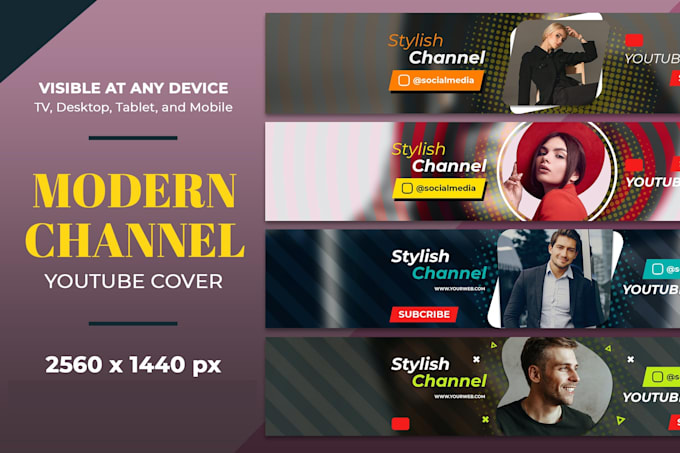 Gig Preview - Design stunning youtube banner, channel art, cover