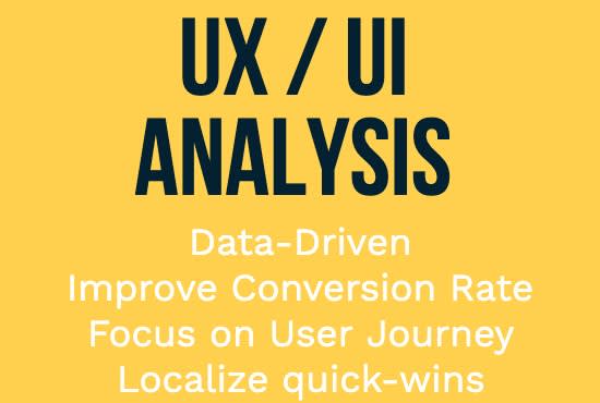 Gig Preview - Perform a UX and UI analysis of your website