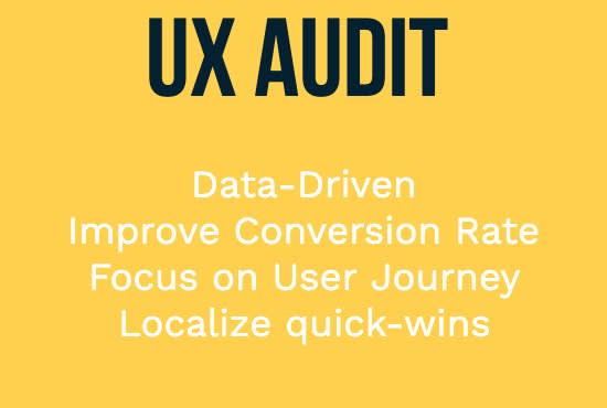 Gig Preview - Perform a UX audit of your website