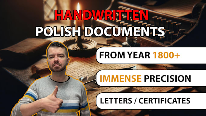 Gig Preview - Translate handwritten document from polish to english