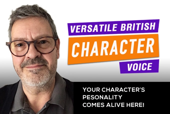 Gig Preview - Give your male character a british voice and personality