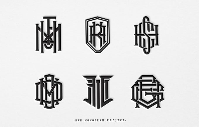 Gig Preview - Design drawn custom professional monogram logo