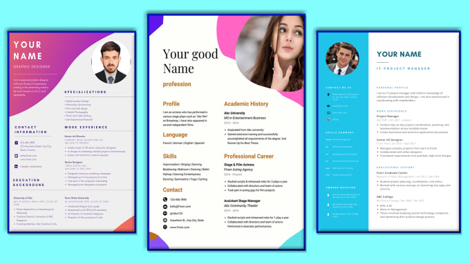 Gig Preview - Design professional CV resume design in 24h