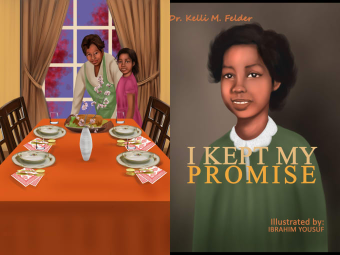 Gig Preview - Do african american childrens books or cover illustrations