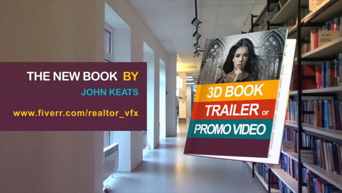 Gig Preview - Make 3d book promo or trailer video