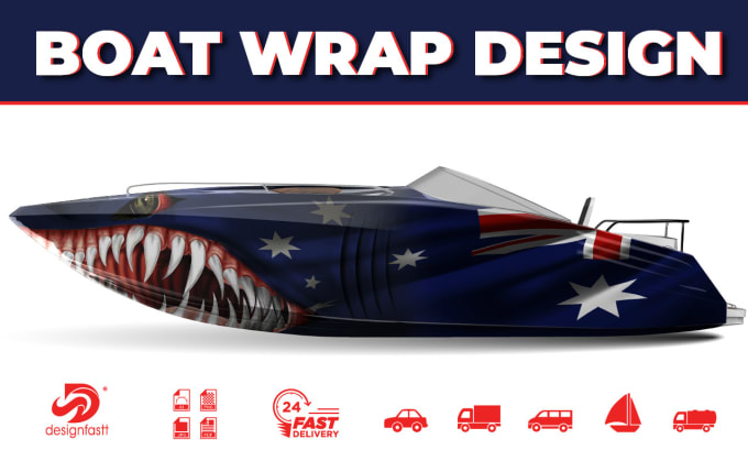 Gig Preview - Do boat wrap, yacht, jetski vinyl wrap design in 24 hrs