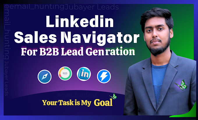 Gig Preview - Do b2b lead generation through linkedin sales navigator highly qualified leads