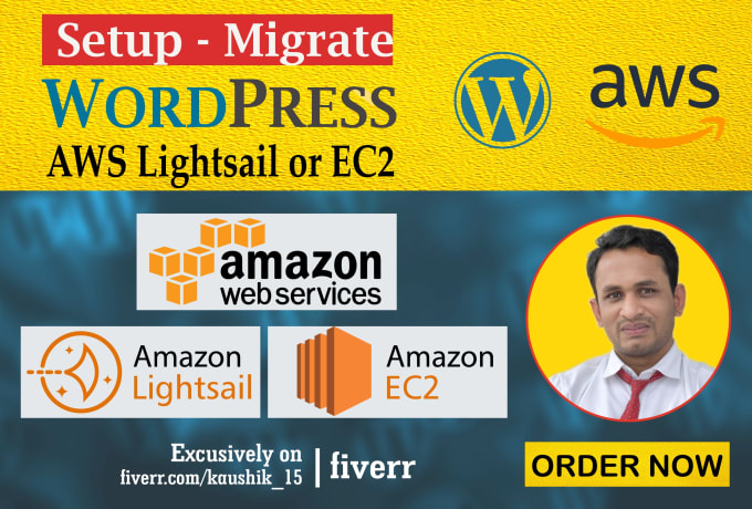 Gig Preview - Setup or migrate wordpress website to AWS lightsail or ec2