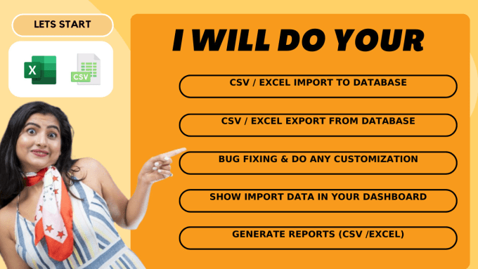 Gig Preview - Do excel,csv data import, export using PHP, mysql