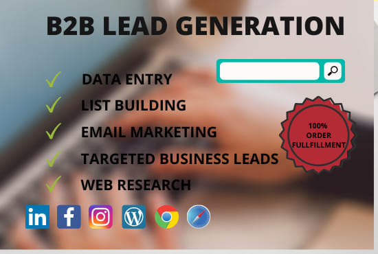 Gig Preview - Do b2b lead generation and web research