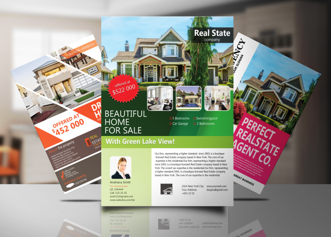 Gig Preview - Design professional real estate flyer, postcard ,door hanger