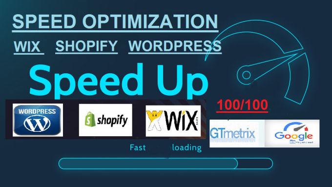 Gig Preview - Speed up wix website and speed optimization of shopify