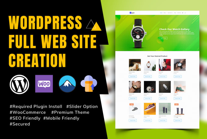 Gig Preview - Create wordpress responsive website for your business