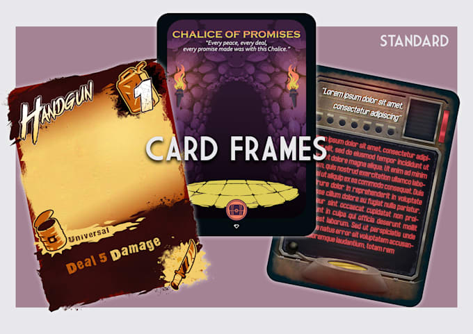 Gig Preview - Design a beautiful template for your card game