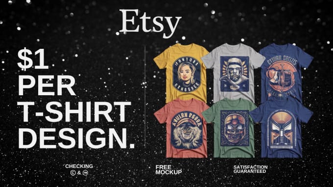 Gig Preview - Design trendy shirt designs for your etsy