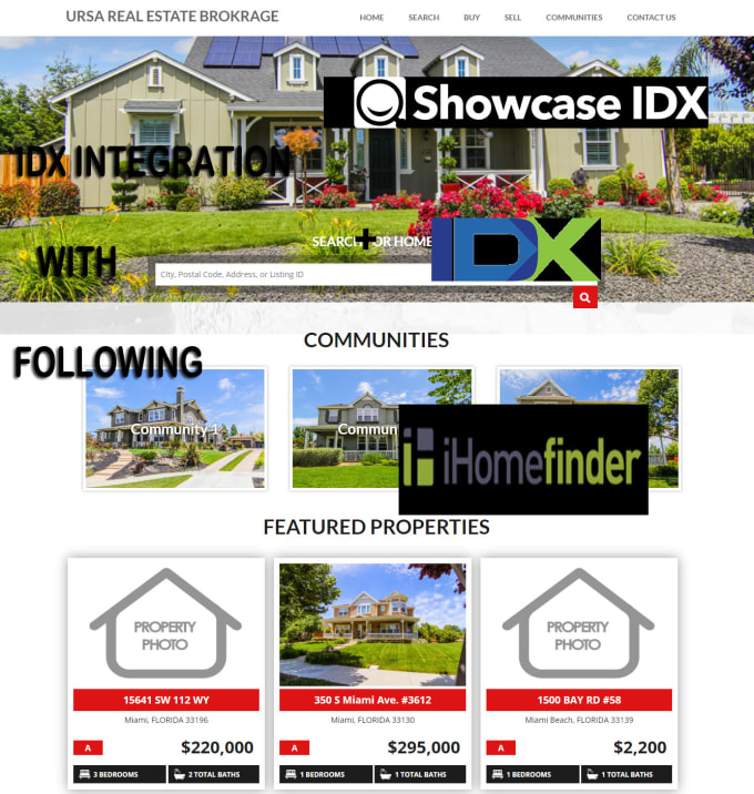 Gig Preview - Do idx integration with showcase idx and real estate website