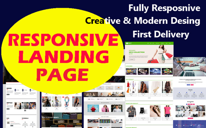 Gig Preview - Create modern and responsive landing page design