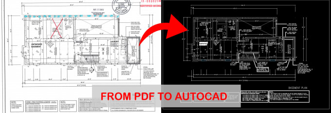 Gig Preview - Do architectural drawing in autocad or convert pdf to cad