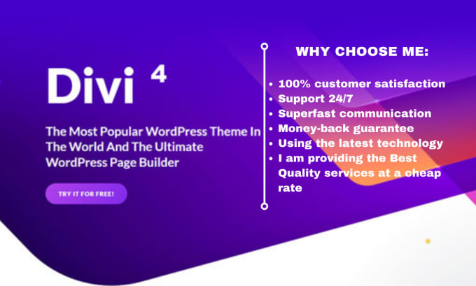 Gig Preview - Customize divi theme by elegant themes