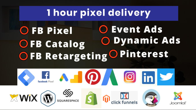 Gig Preview - Setup facebook pixel catalog dynamic ads campaign google analytics tag manager