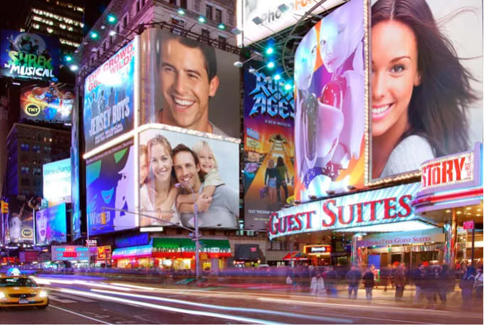 Bestseller - put your logo or photo on 30 billboards at famous places virtually