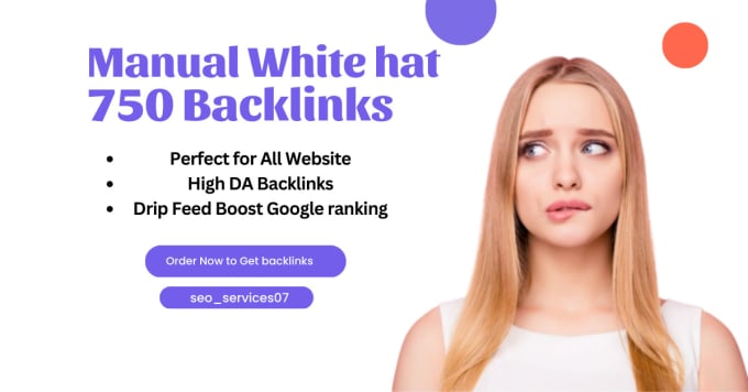 Gig Preview - Build 750 high authority white hat dofollow SEO backlinks for google ranking