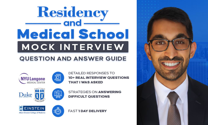 Gig Preview - Send a medical school, residency mock interview guide