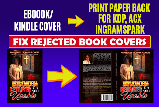 Gig Preview - Convert kindle or ebook cover to KDP print paperback book cover