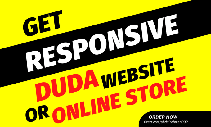 Gig Preview - Create responsive duda website or duda online store