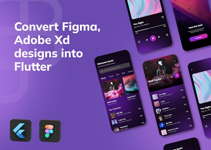 Gig Preview - Convert your adobe xd, figma design into flutter