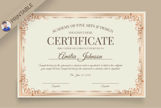 Gig Preview - Create professional diploma and custom certificate designs with premium quality