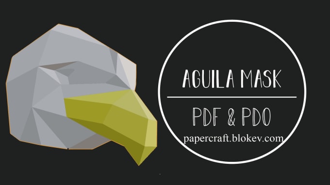 Gig Preview - Design any animal mask in papercraft