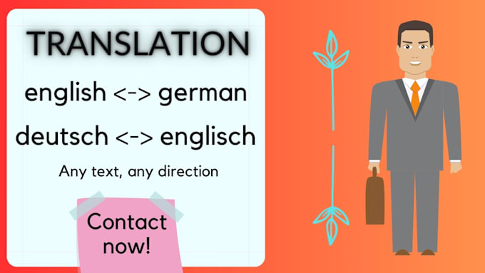 Gig Preview - Translate english to german or vice versa