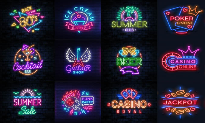 Gig Preview - Design neon logo, signs and glowing text