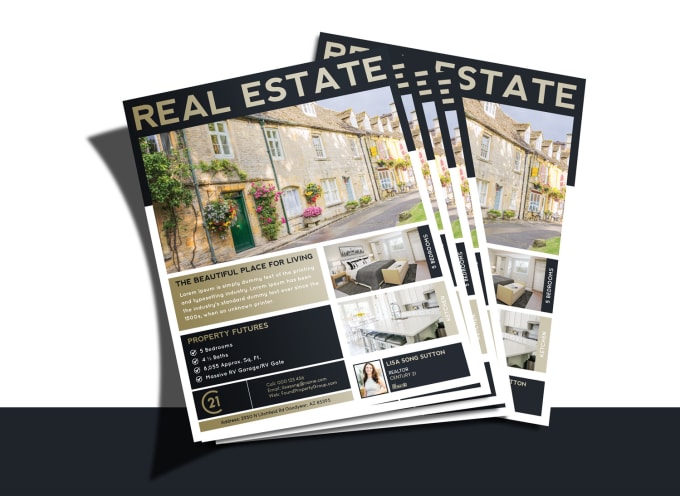 Gig Preview - Done real estate open house just listed flyer brochure design