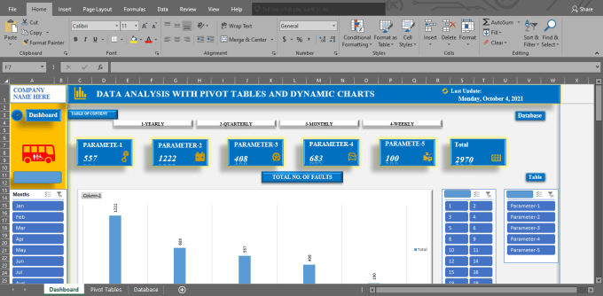 Gig Preview - Be your data analyst with pivot tables, dynamic charts, and a creative dashboard