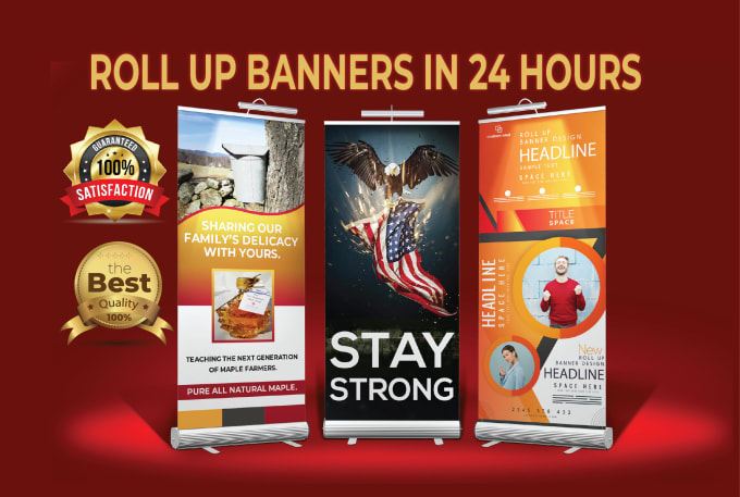 Gig Preview - Design a modern standee retractable banner or rollup banner