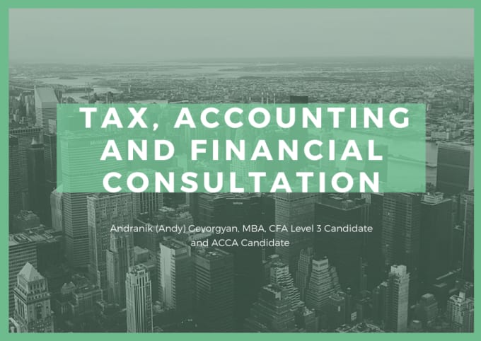 Gig Preview - Provide financial, tax and accounting consulting